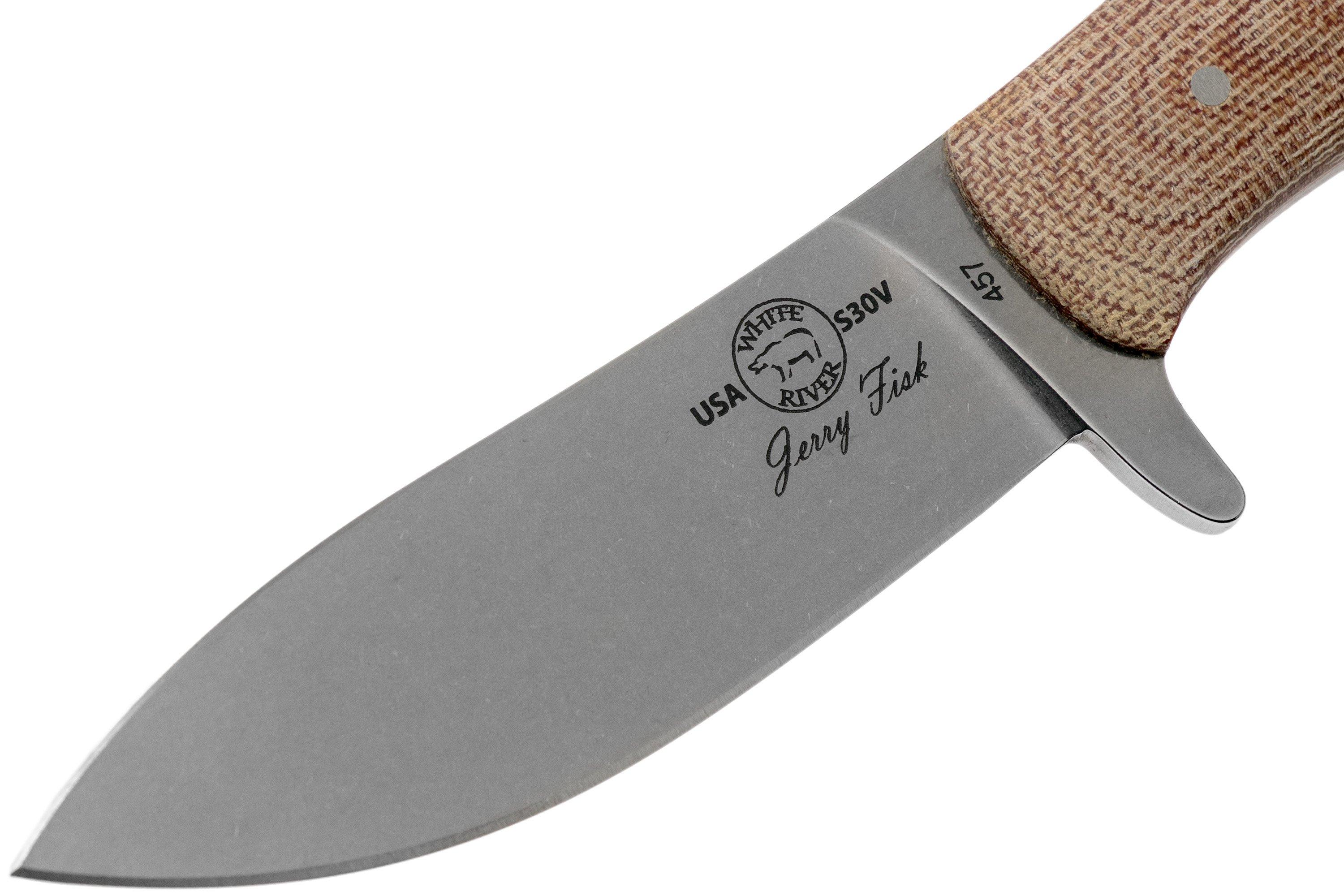 White River Knives Sendero Bush hunting knife Natural Canvas Micarta