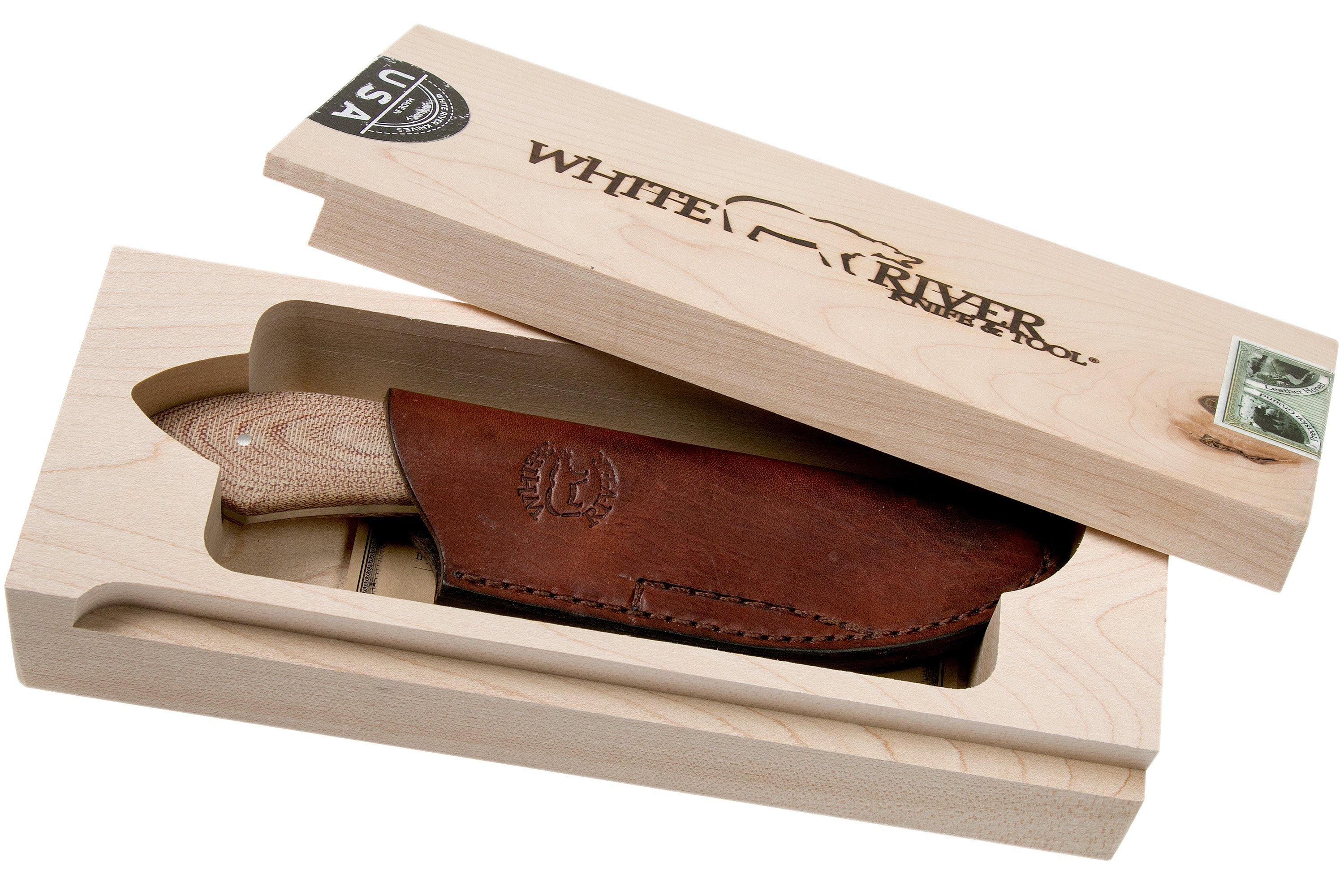 White River Knives Sendero Bush hunting knife Natural Canvas Micarta