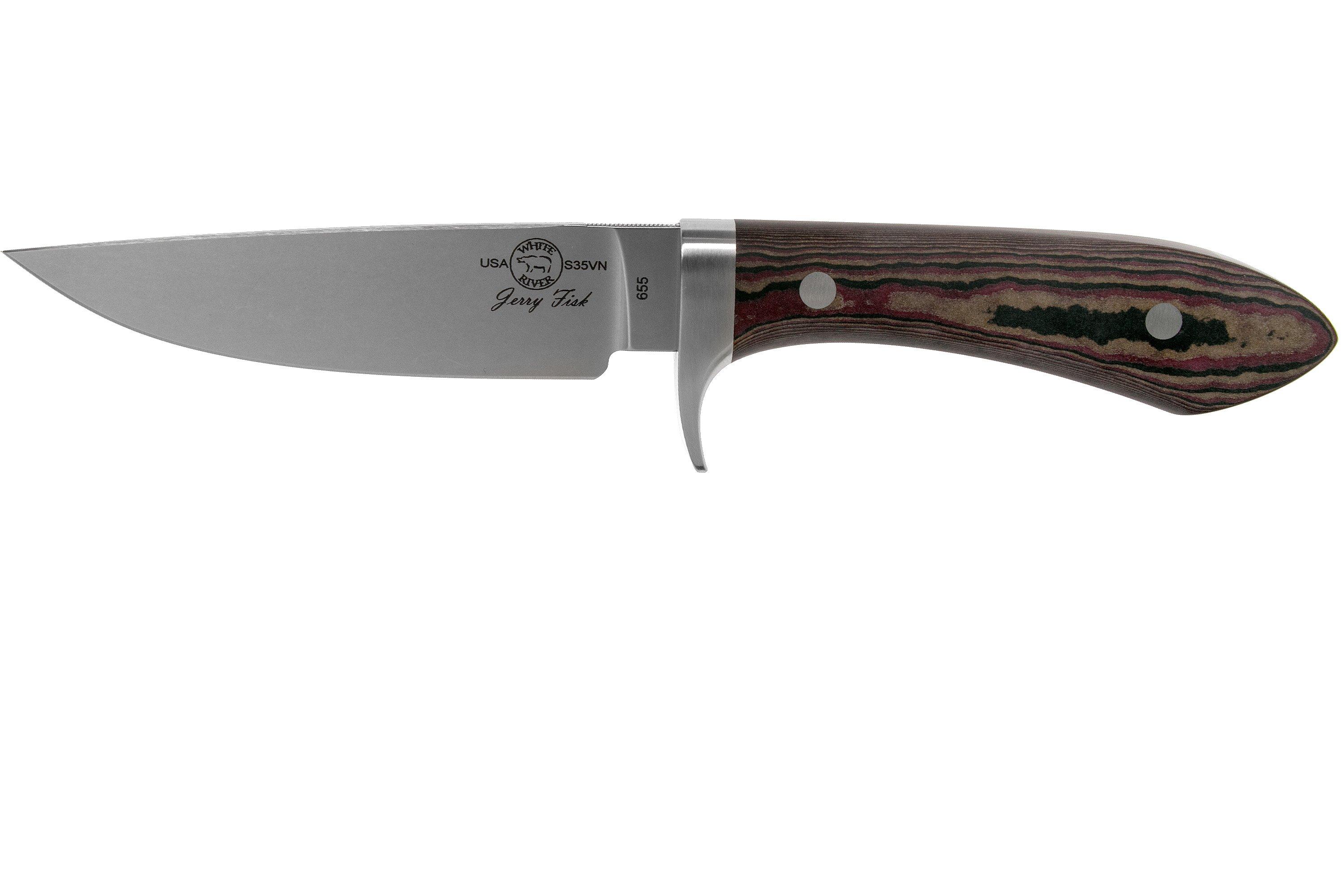 White River Knives Sendero Classic hunting knife Black Red Richlite