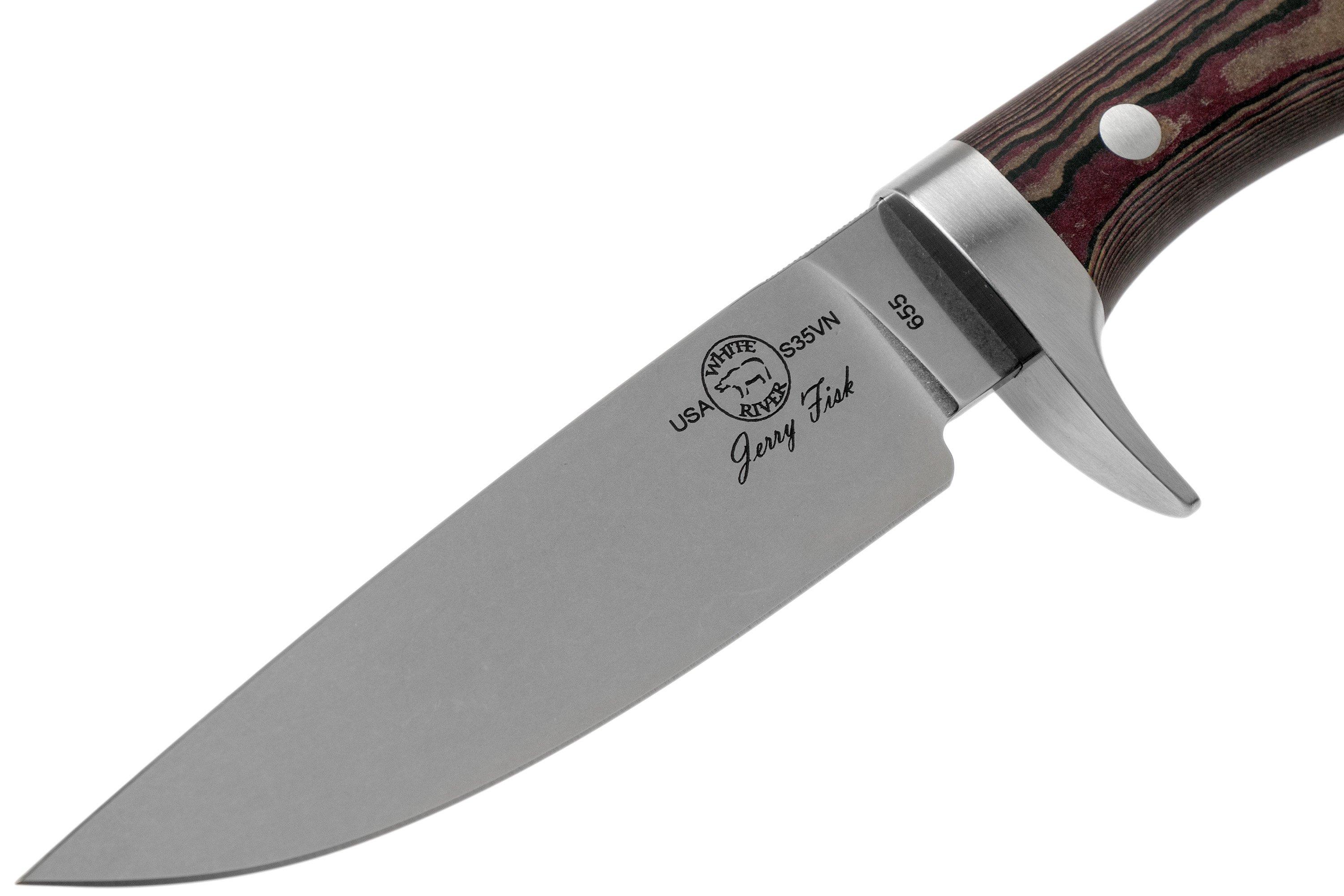 White River Knives Sendero Classic hunting knife Black Red Richlite