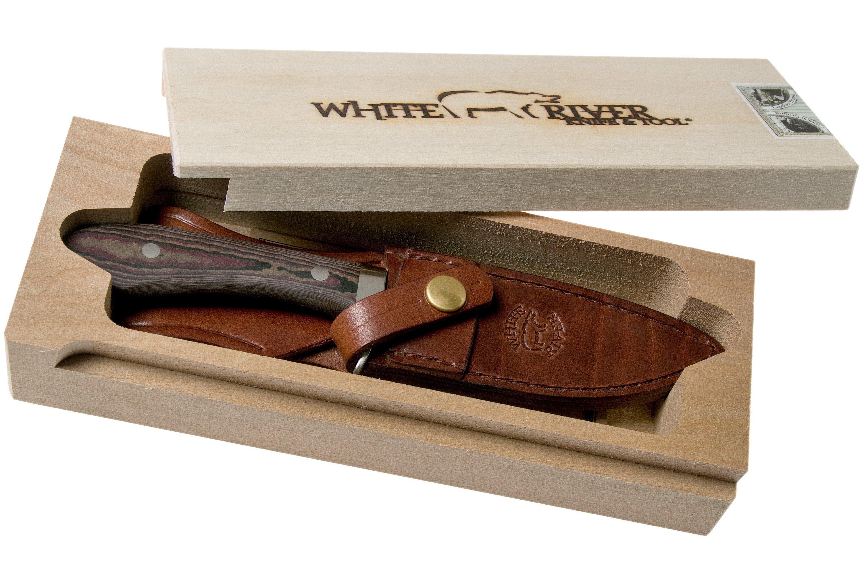 White River Knives Sendero Classic hunting knife Black Red Richlite, Jerry Fisk design