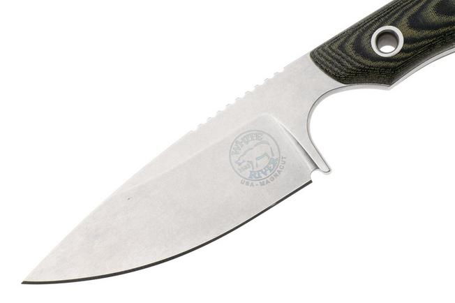 Afbeelding voor White River Knives M1 Backpacker Pro M1-LBO-MAG, Stonewashed CPM MagnaCut, Black Olive Micarta, vaststaand mes
