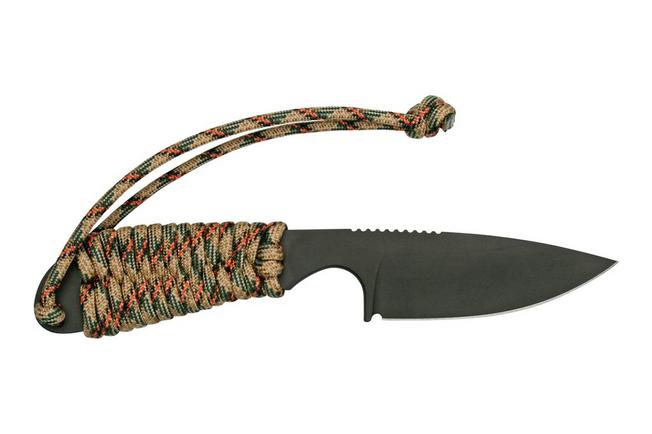 Imagen para White River M1 Backpacker WRM1-PTS-CBI Treestand Camo Paracord, Black Coated, cuchillo de cuello