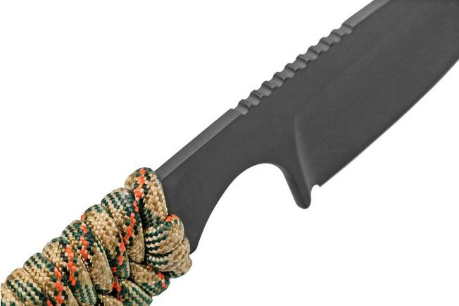 Imagen para White River M1 Backpacker WRM1-PTS-CBI Treestand Camo Paracord, Black Coated, cuchillo de cuello