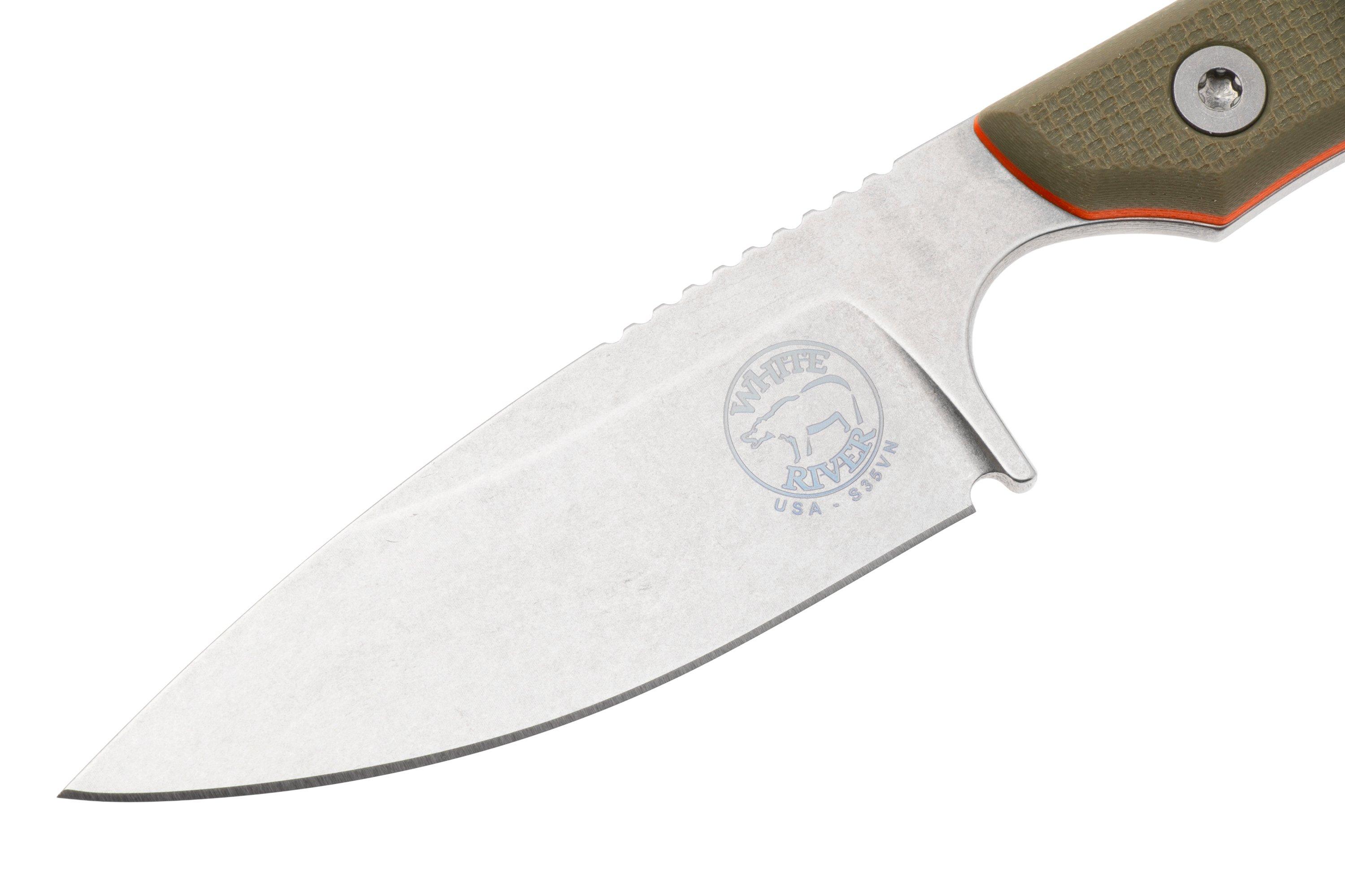 White River M1 Backpacker Pro WRM1TGO Green/Orange G10, Kydex schede