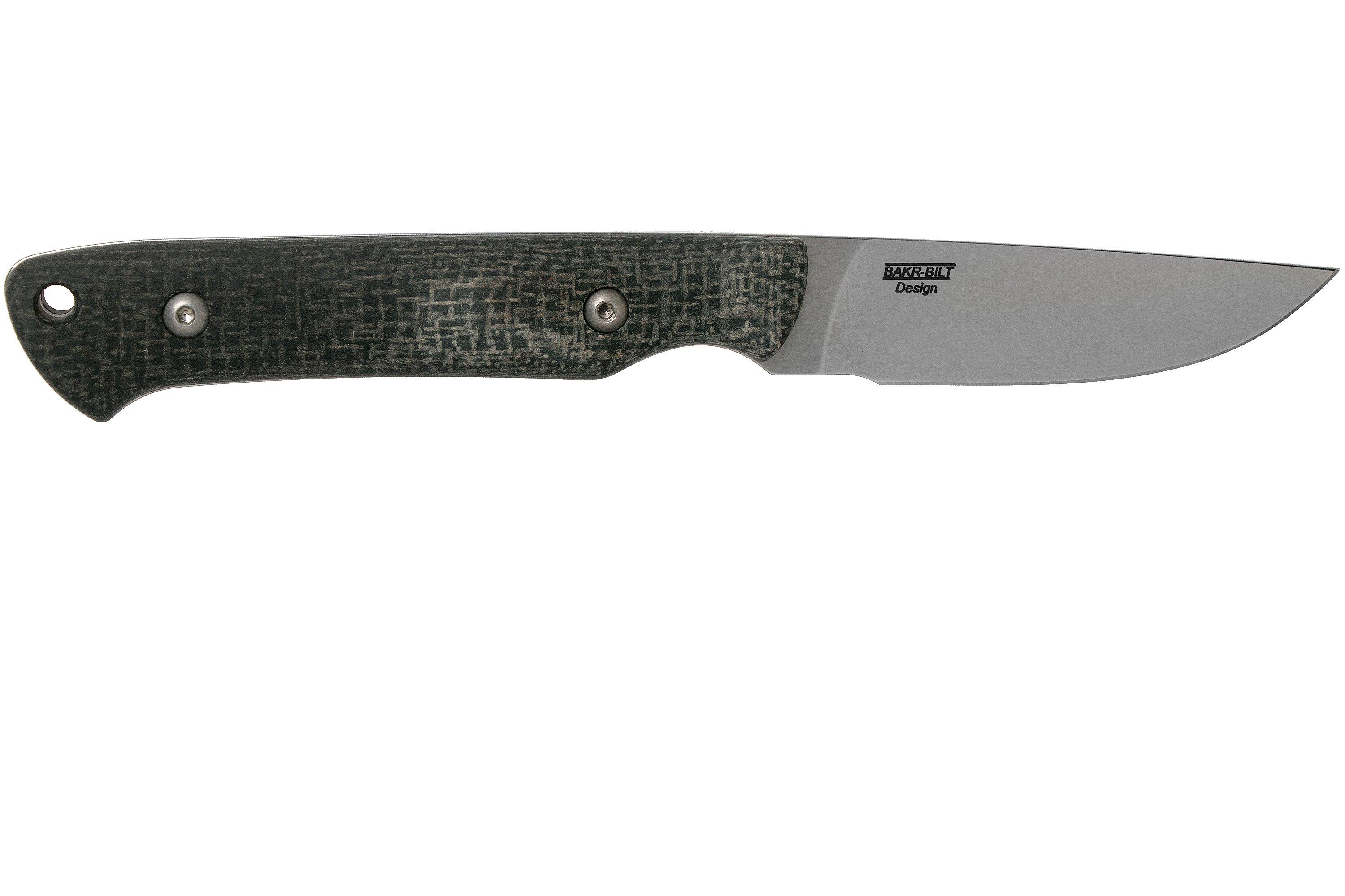 White River Knives Small Game Knife Black Burlap Micarta jachtmes, Owen