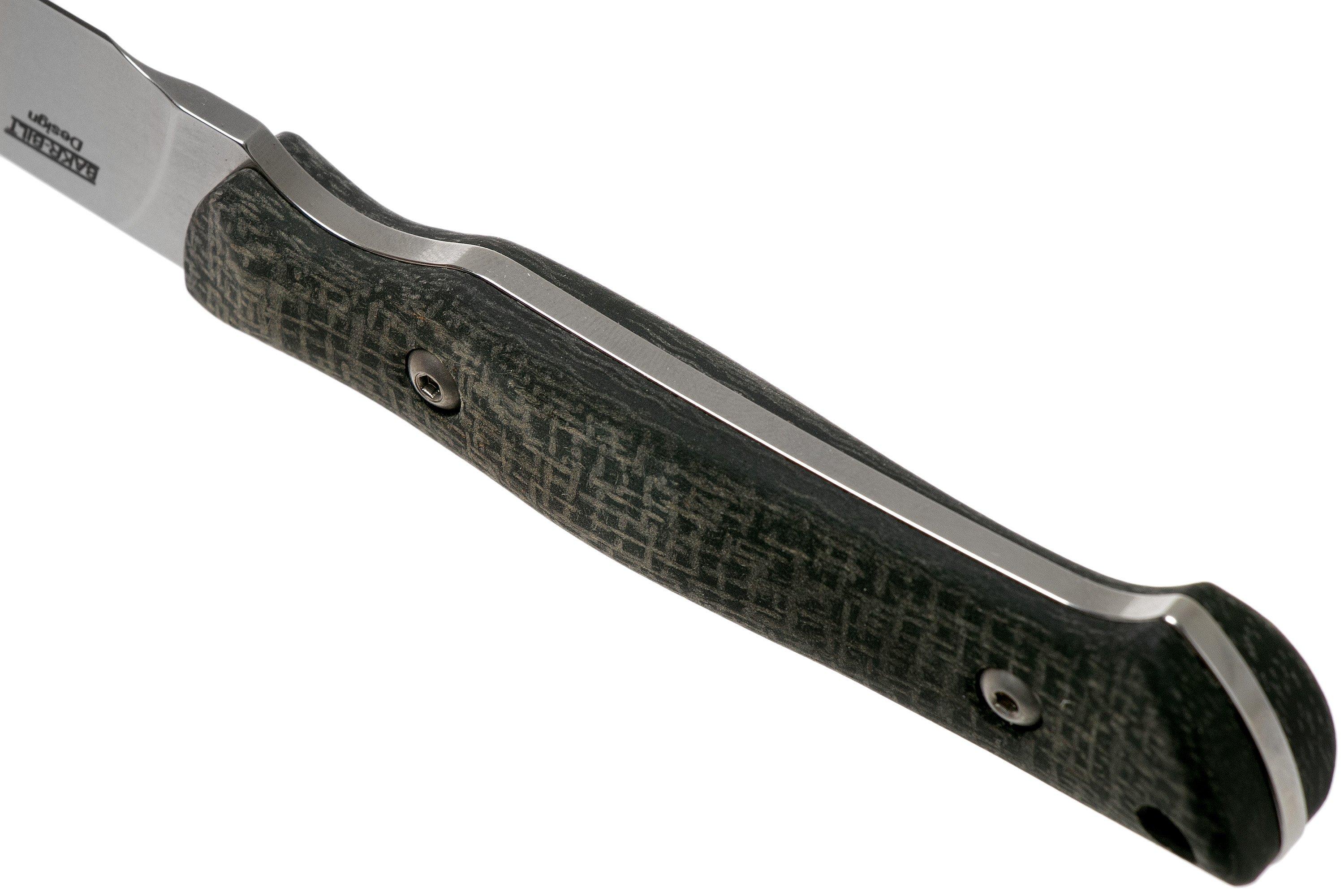 White River Knives Small Game Knife Black Burlap Micarta Jagdmesser