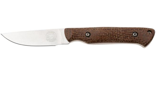 Afbeelding voor White River Knives Small Game Knife SG-BNA-MAG Stonewashed MagnaCut, Natural Burlap Micarta, jachtmes, Owen Baker Jr. design
