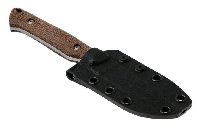 Afbeelding voor White River Knives Small Game Knife SG-BNA-MAG Stonewashed MagnaCut, Natural Burlap Micarta, jachtmes, Owen Baker Jr. design
