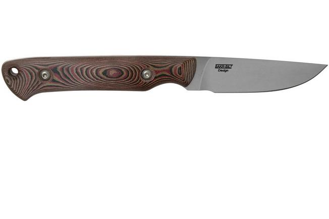 Image for White River Knives Small Game Knife Red & Black Richlite hunting knife, Owen Baker Jr. design