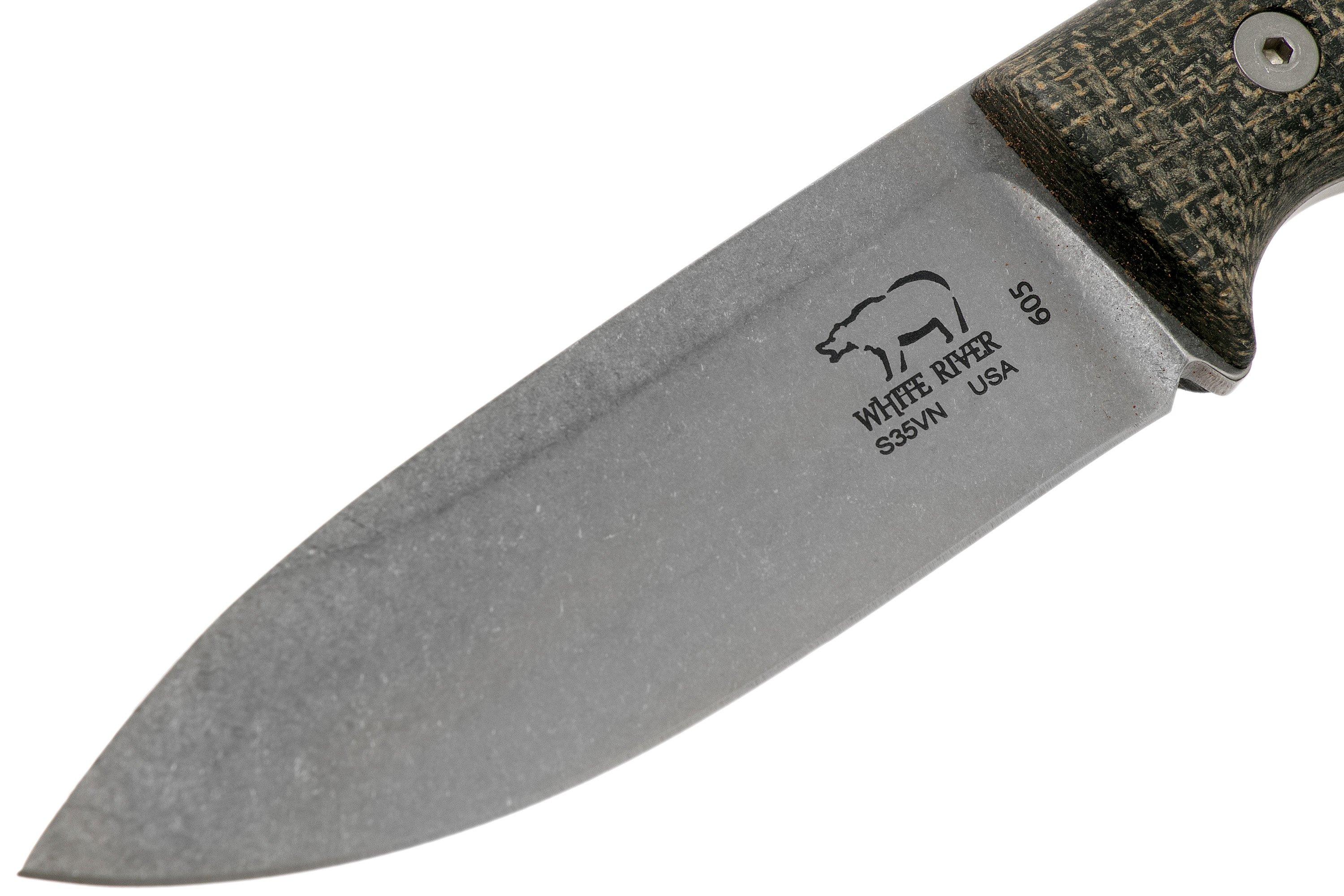 White River Knives Ursus 45 Black Burlap Micarta Bushcraftmesser Günstiger shoppen bei