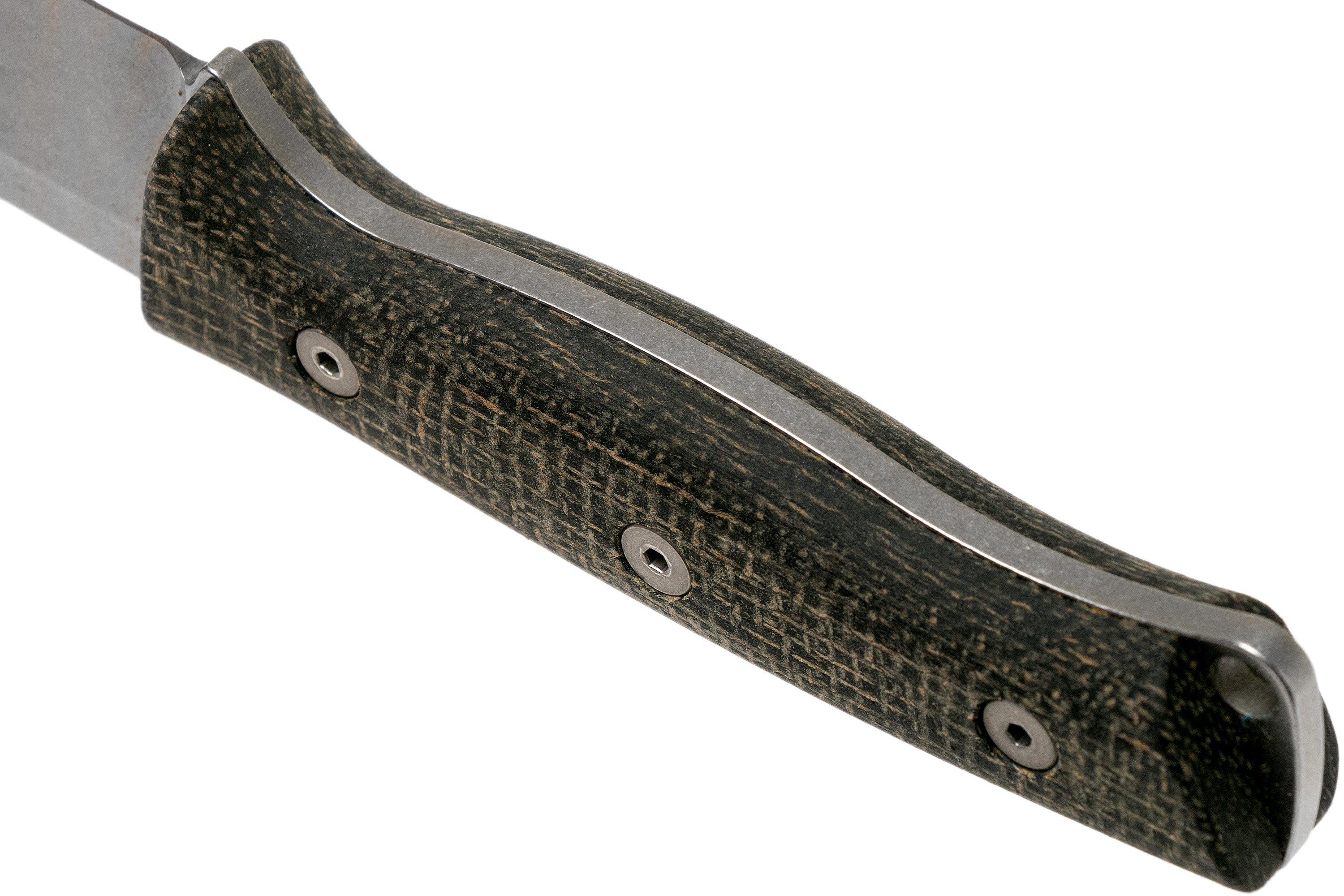 White River Knives Ursus 45 Black Burlap Micarta Bushcraftmesser