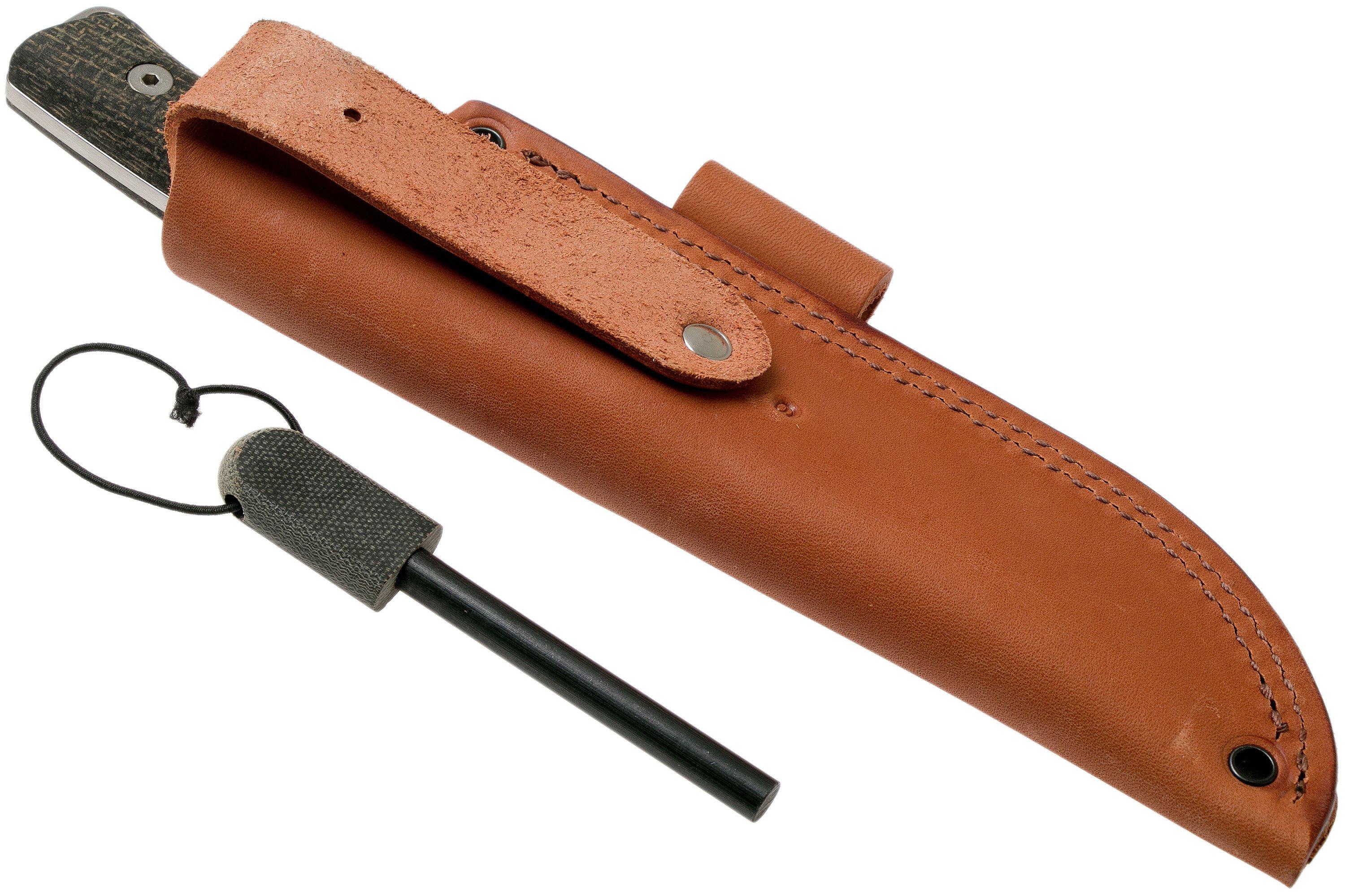 White River Knives Ursus 45 Black Burlap Micarta bushcraft knife Advantageously shopping at