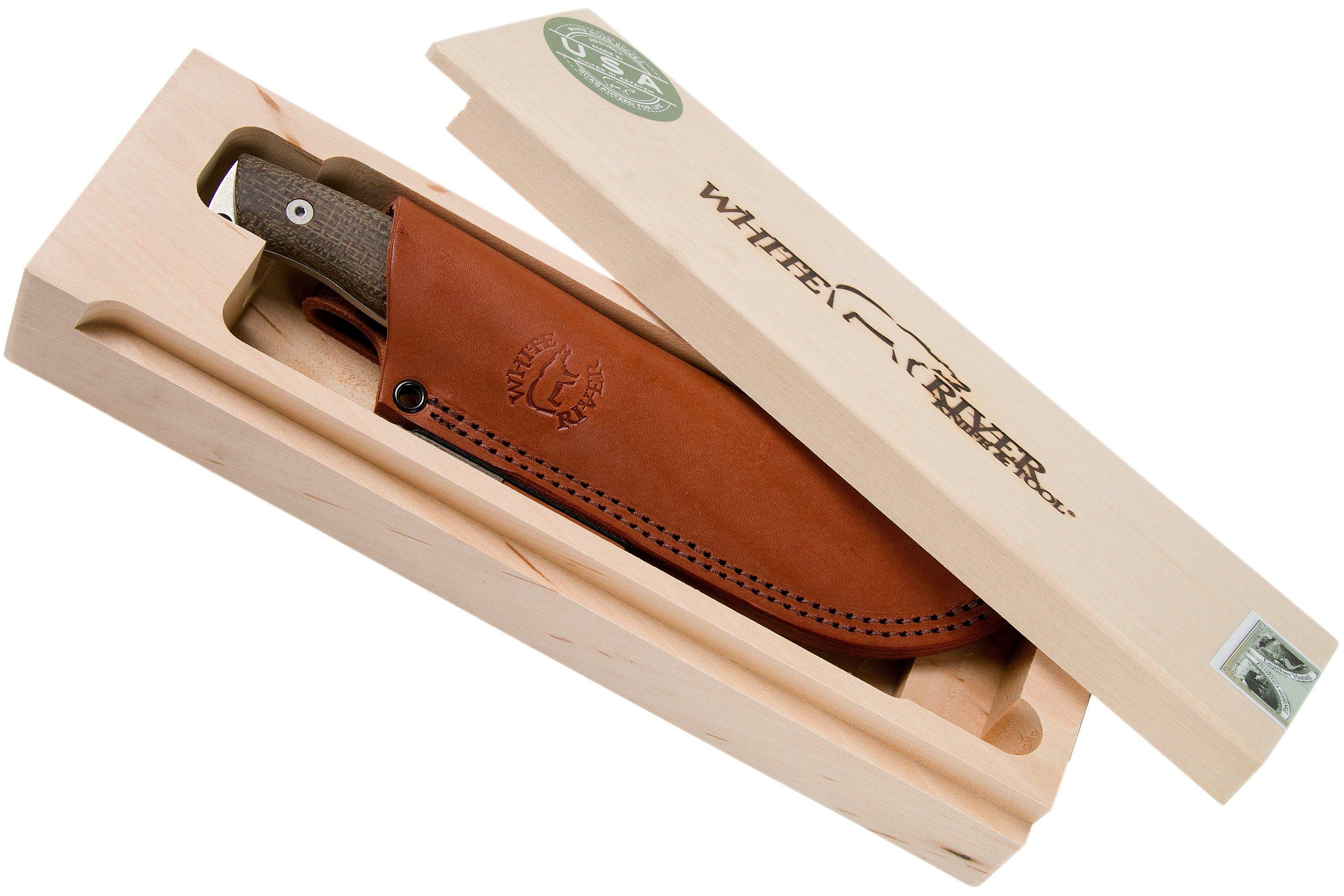 White River Knives Ursus 45 Natural Burlap Micarta bushcraft knife