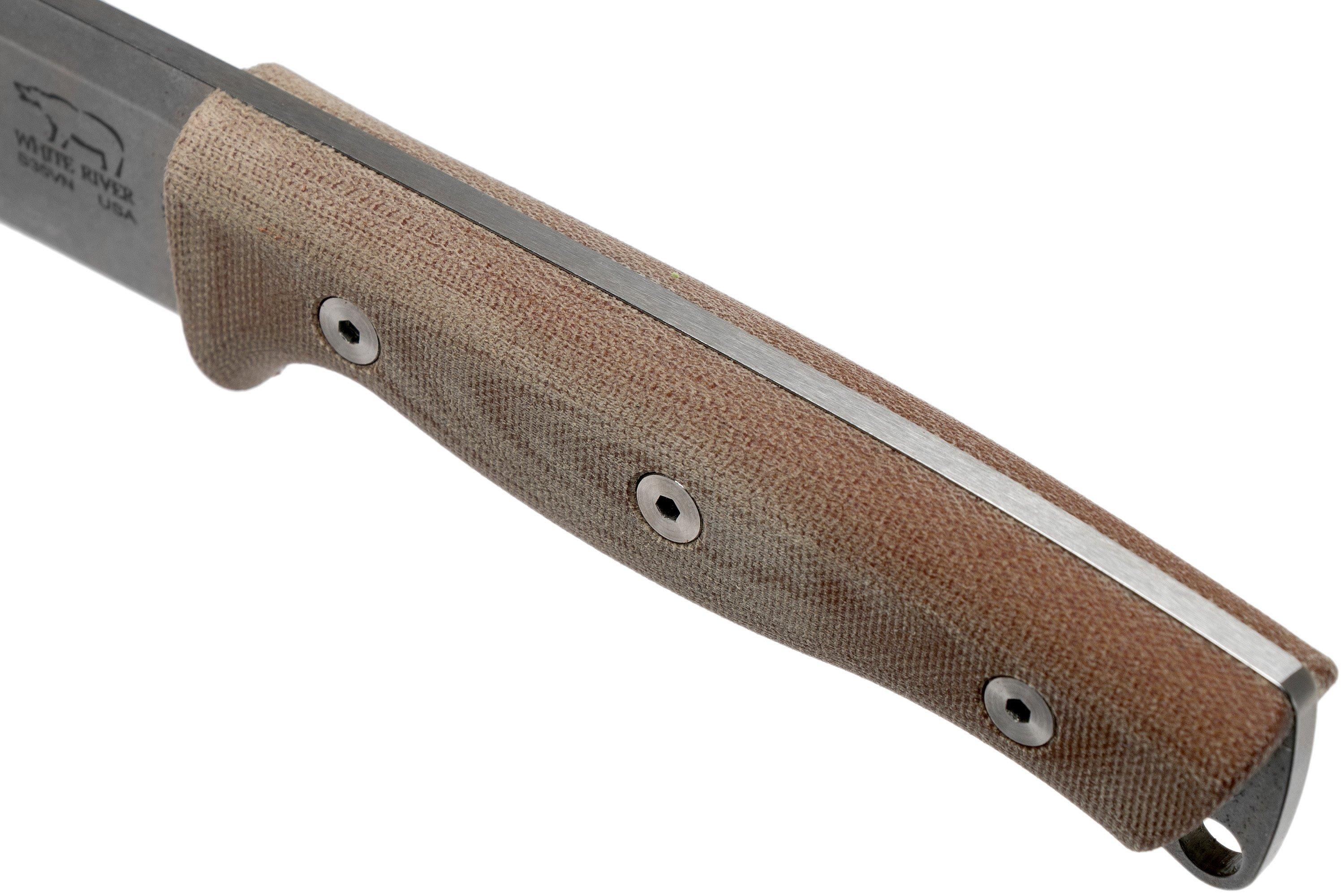 White River knives Ursus 45, Natural Canvas Micarta handle Advantageously shopping at