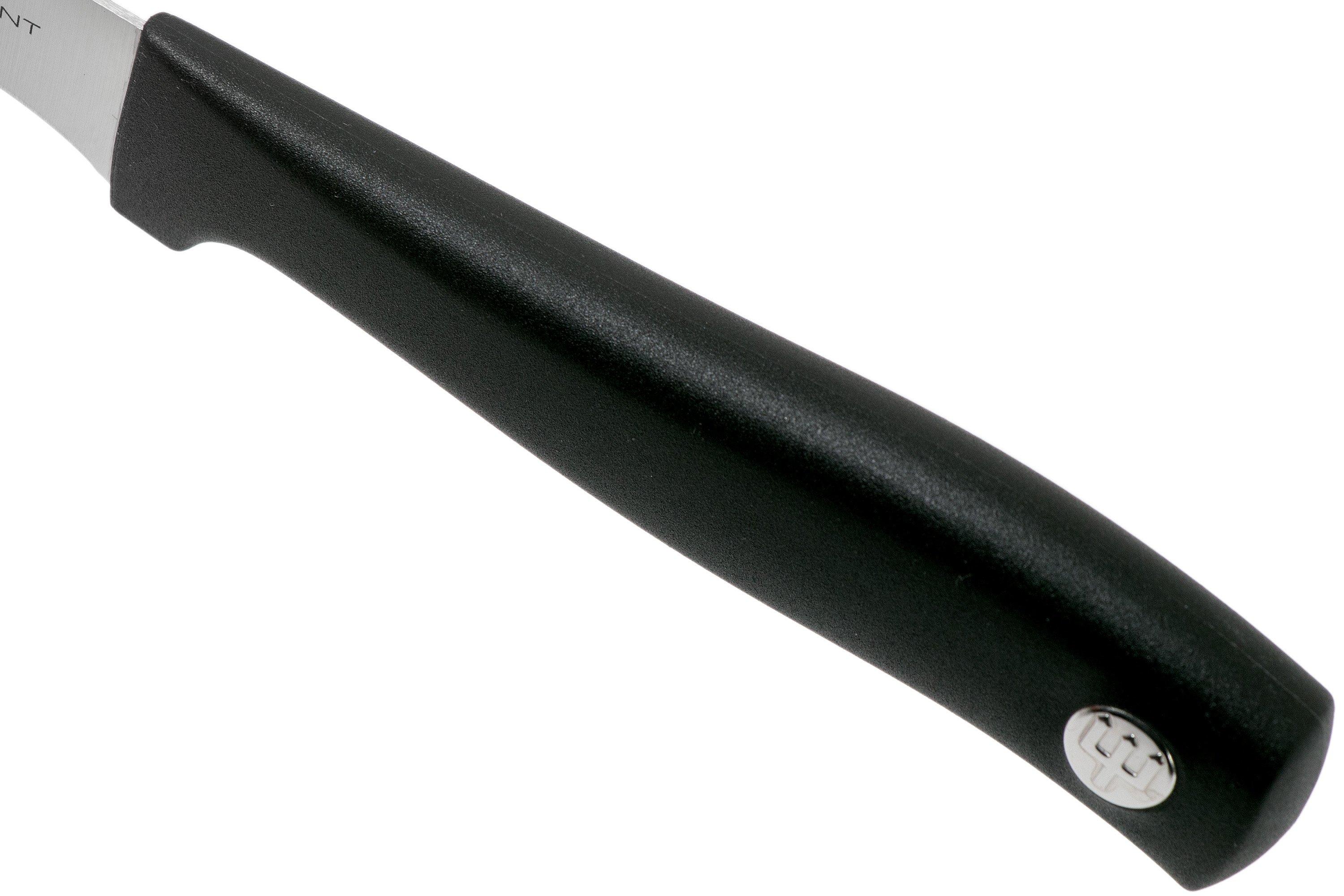 Coltello Mondador Arcos Nova 188600 in acciaio inox Nitrum e mango Polipropilene, lama colore nero 10 cm con coperchio lama e box espositivo