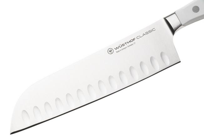 Afbeelding voor Wüsthof Classic White santoku met kuiltjes 17 cm, 1040231317