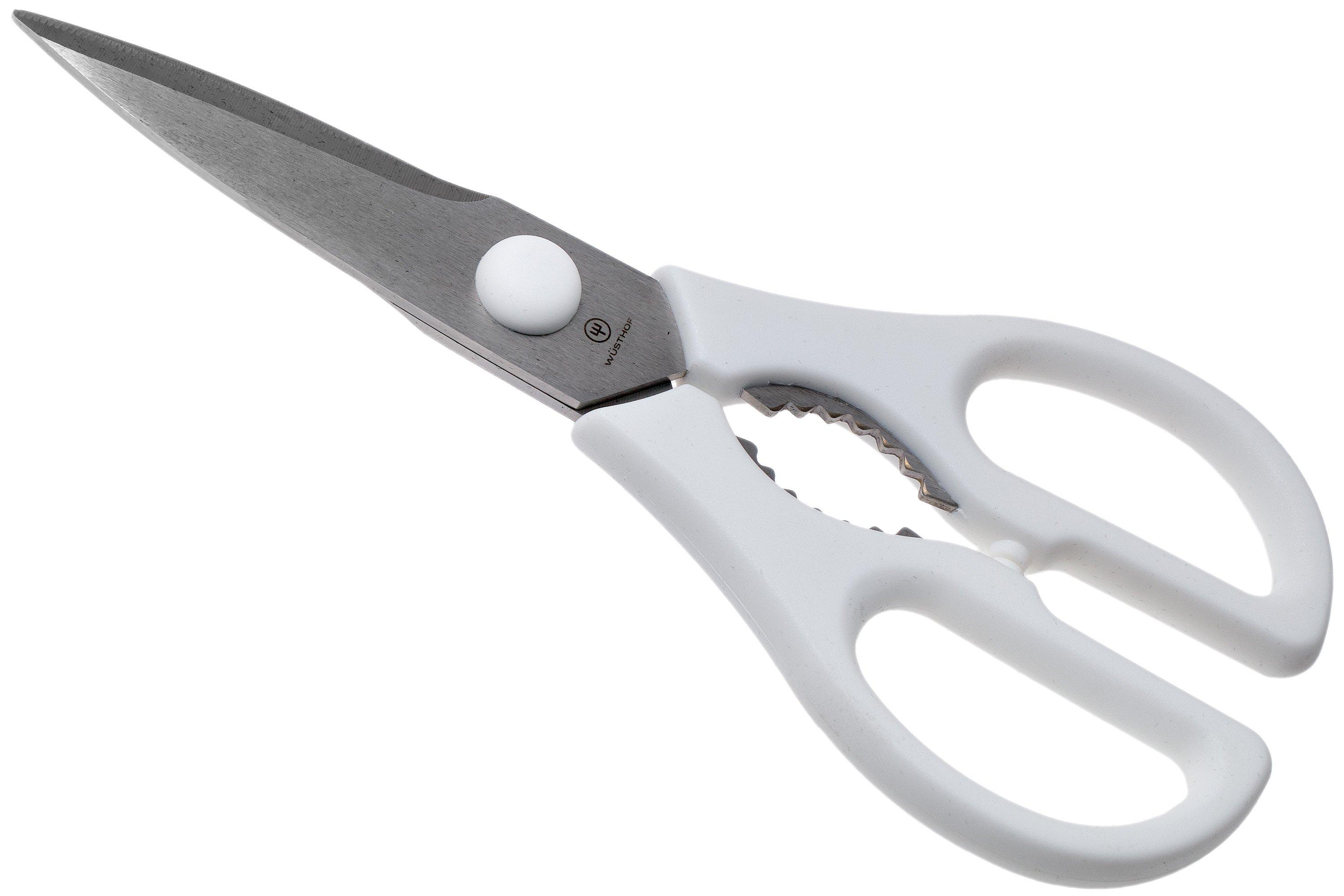 Wusthof 4 5/16 Stainless Steel All-Purpose Kitchen Shears with White  Handles 1040294901