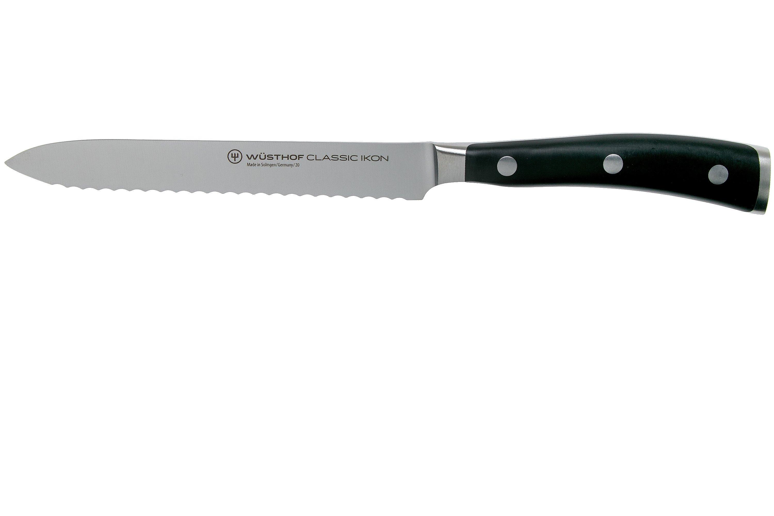 Wusthof Couteaux Wüsthof Ikon Couteau à Saucisson Forgé 14cm Grenadille Couteau Wusthof