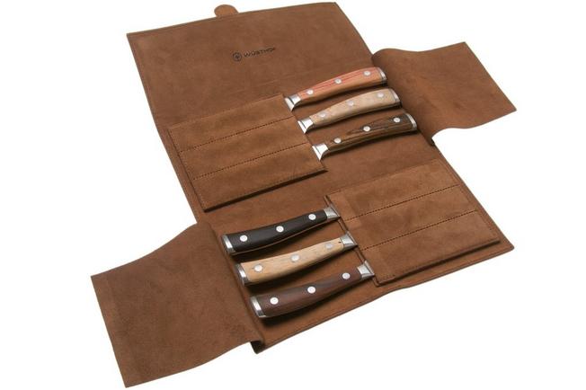 Wüsthof Ikon 1060560601, 6-piece steak knife set leather sheath