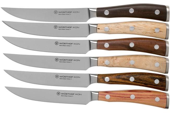 Wüsthof Ikon 1060560601, 6-piece steak knife set leather sheath