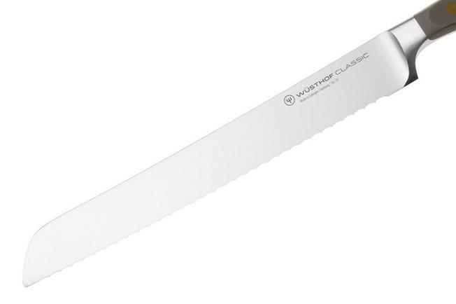 Bild für Wüsthof Classic Colour Velvet Oyster 1061706123 Brotmesser mit Präzisions-Doppelwelle, 23 cm