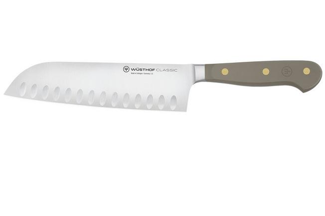 Bild für Wüsthof Classic Colour Velvet Oyster 1061731317 Santoku mit Kullen, 17 cm