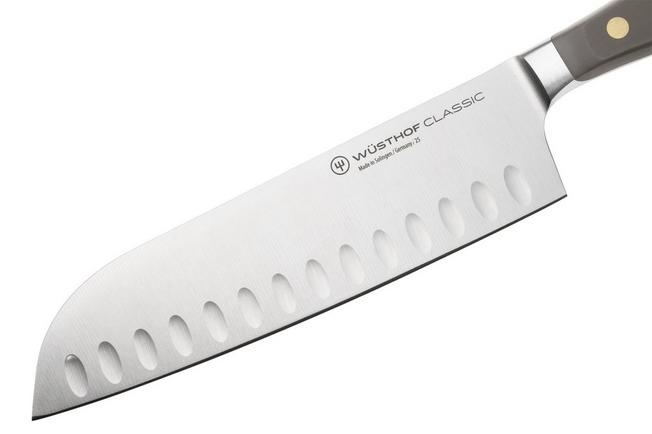 Bild für Wüsthof Classic Colour Velvet Oyster 1061731317 Santoku mit Kullen, 17 cm