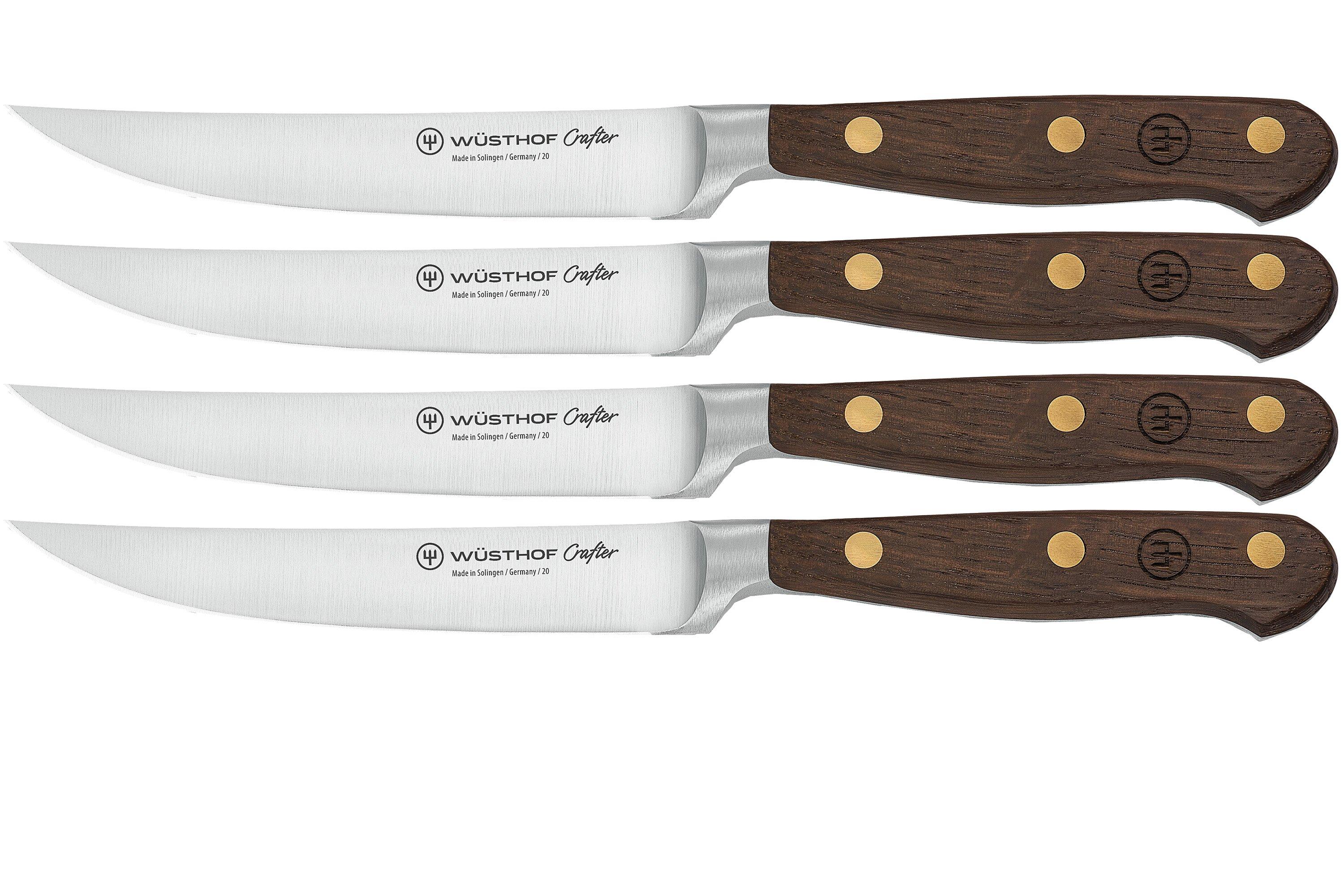 Wüsthof Crafter Set Di 7 Coltelli Da Cucina – Forgiati A Solingen In Acciaio Inox, Manici In Rovere Affumicato E Rivetti In Ottone, Con Blocco In Rovere - 4
