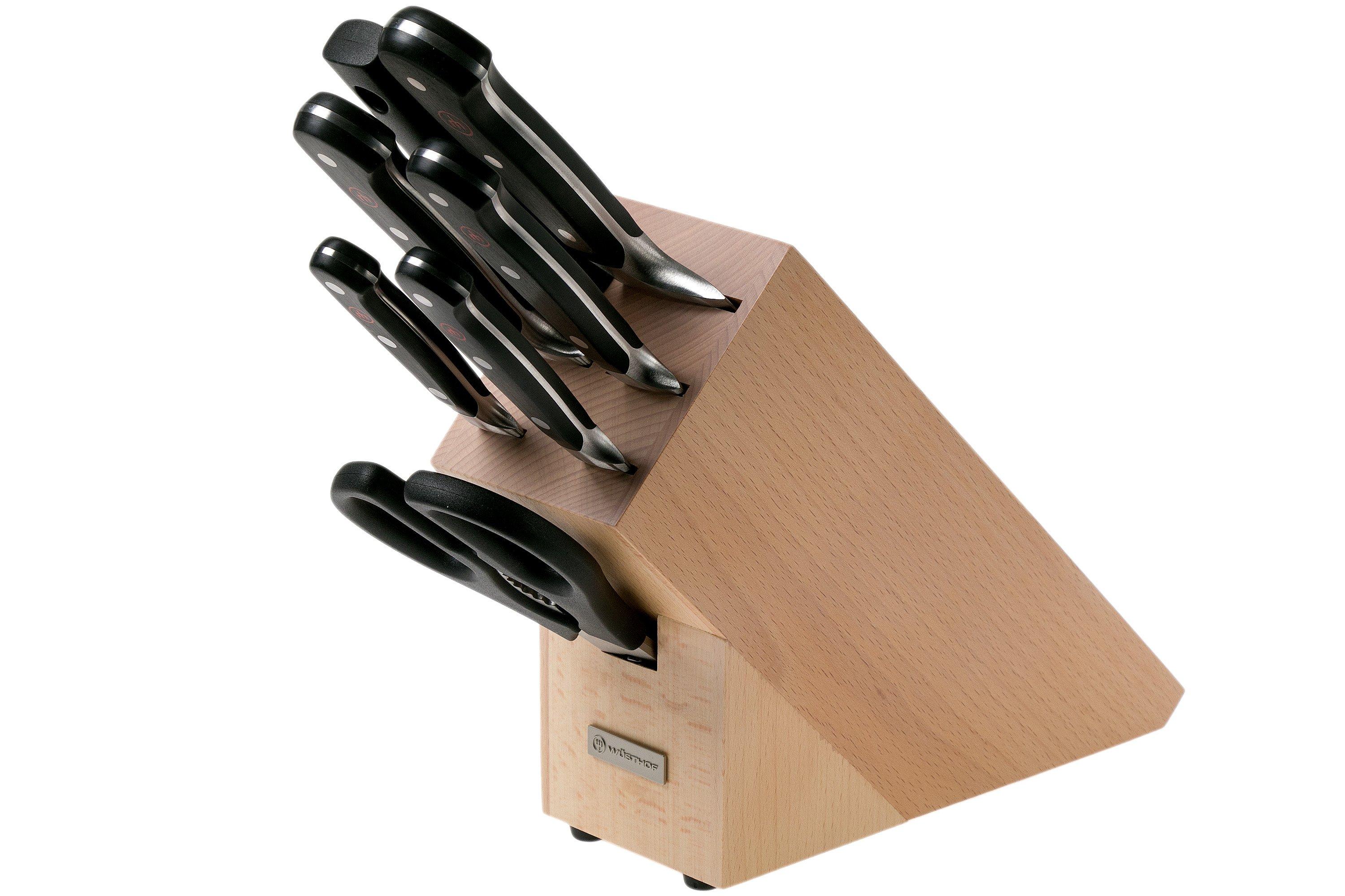 Bloc bois range couteaux 7 pièces COUTEAU DU CHEF : le bloc bois à Prix  Carrefour