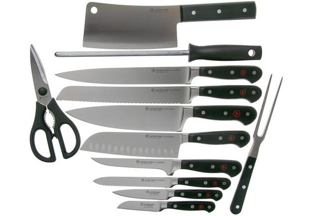 Wusthof Classic 12-piece knife block set black