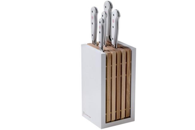 5Pc Knife Block Set, Stainless Steel, Green