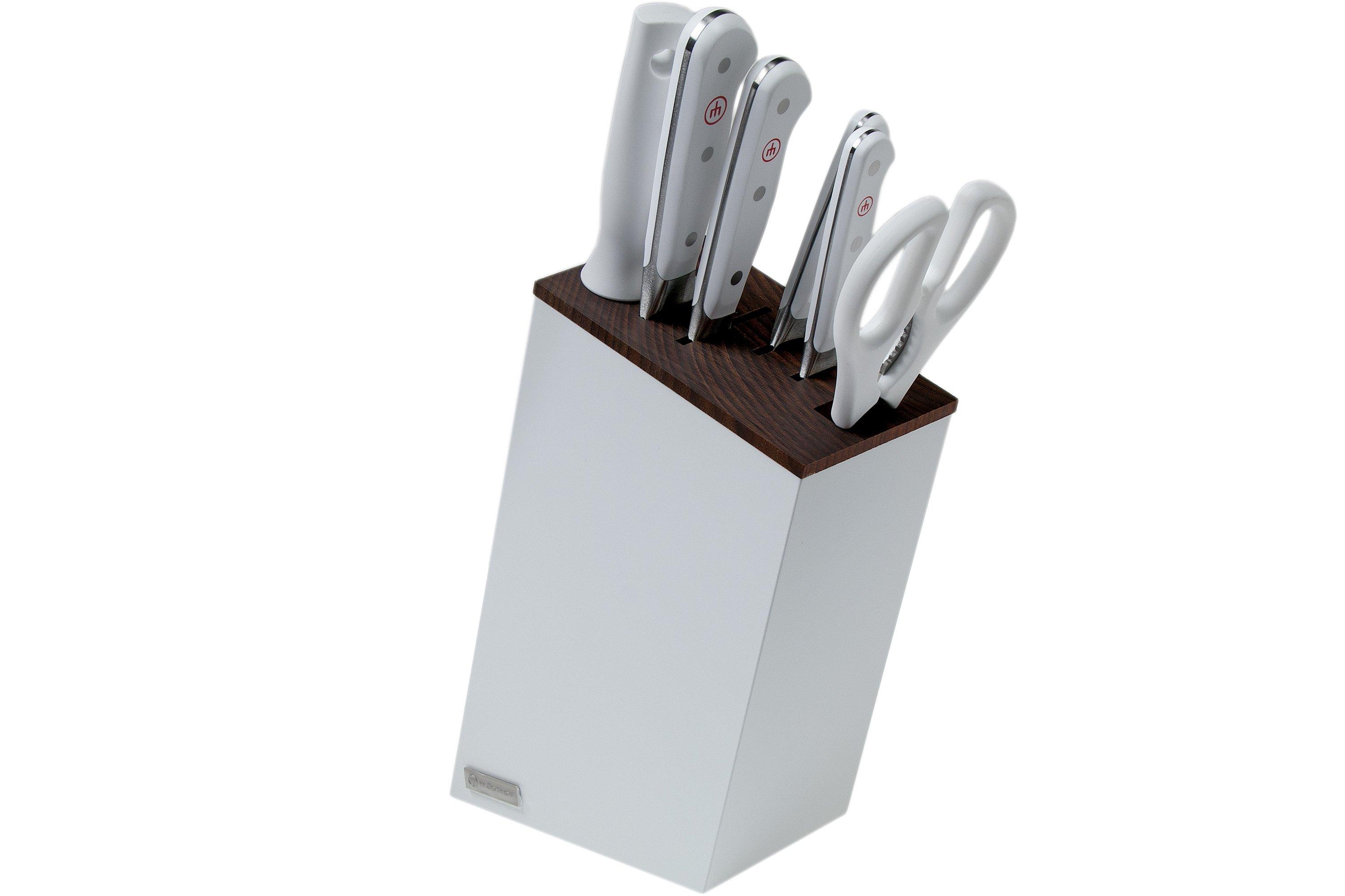 6 Piece Cutlery Knife Block Set W/ 7 Santoku