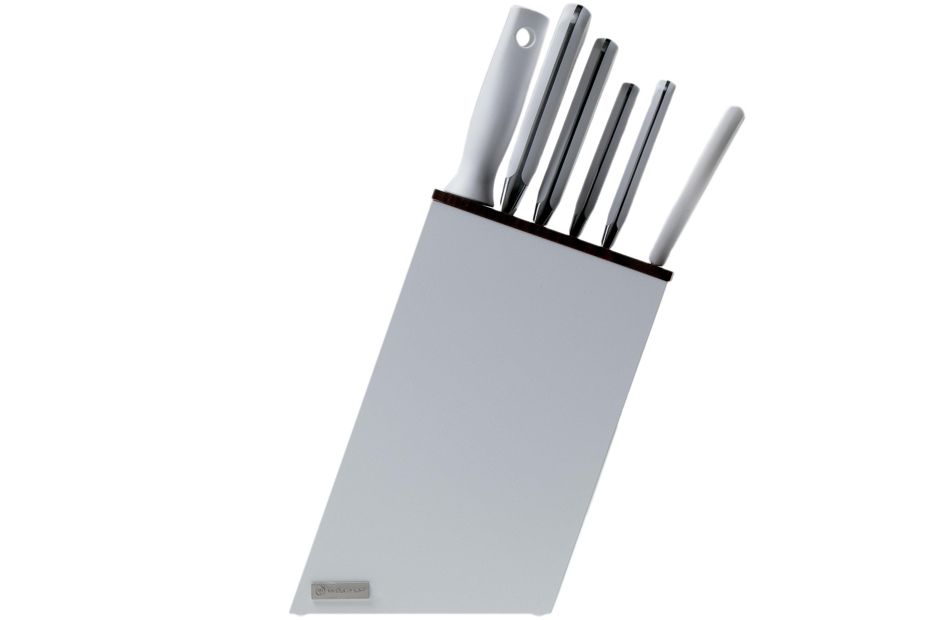 Wüsthof Classic White 7 Pcs. Slim Knife Block Set (Santoku) - NLI Solutions