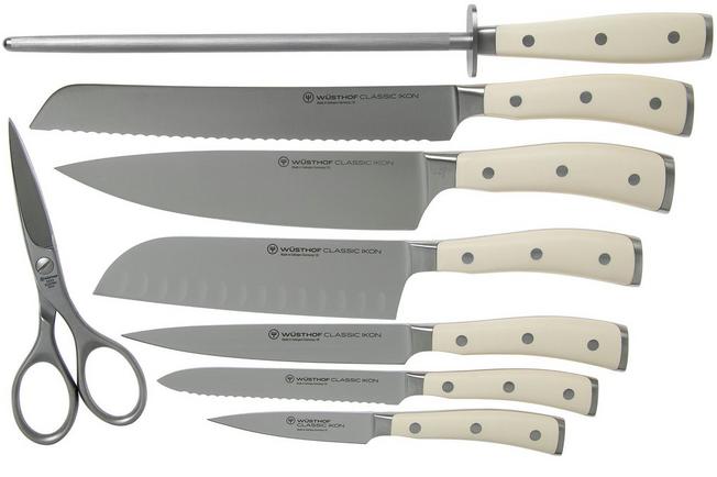 Wusthof Classic Ikon Creme Steak Knives - 8 Piece Set with Case