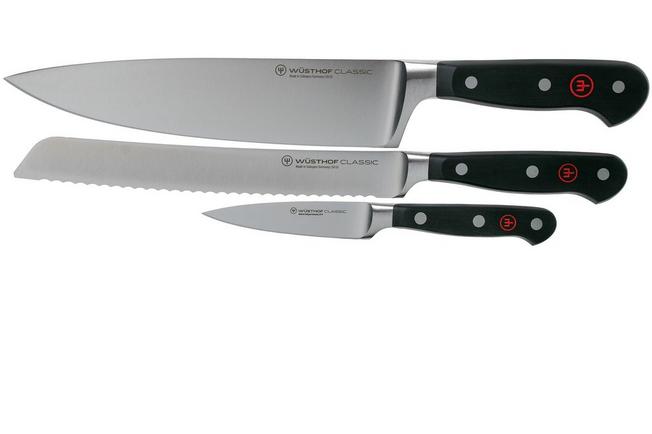 Wusthof Classic Series Chef Bread Paring Knife 3 Pc Set