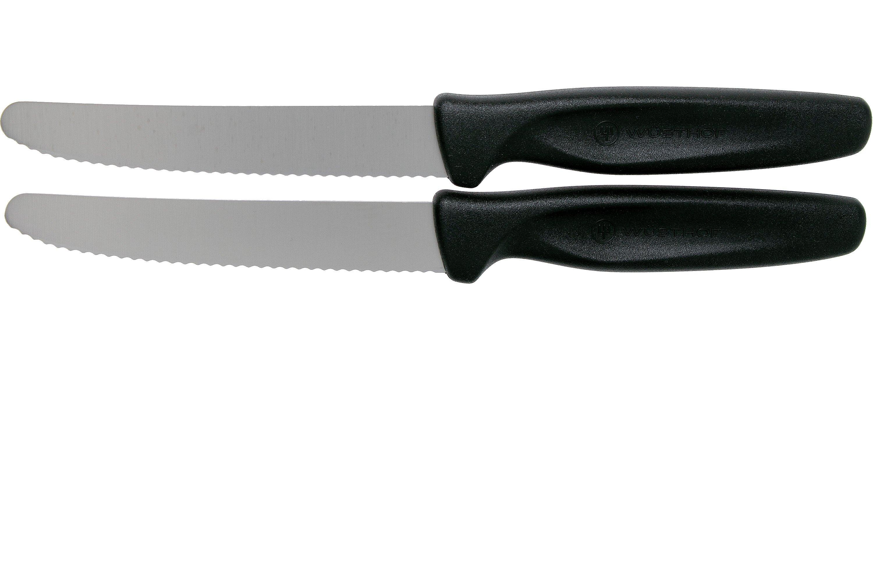 Wüsthof Create Collection serrated utility knife 2piece, black