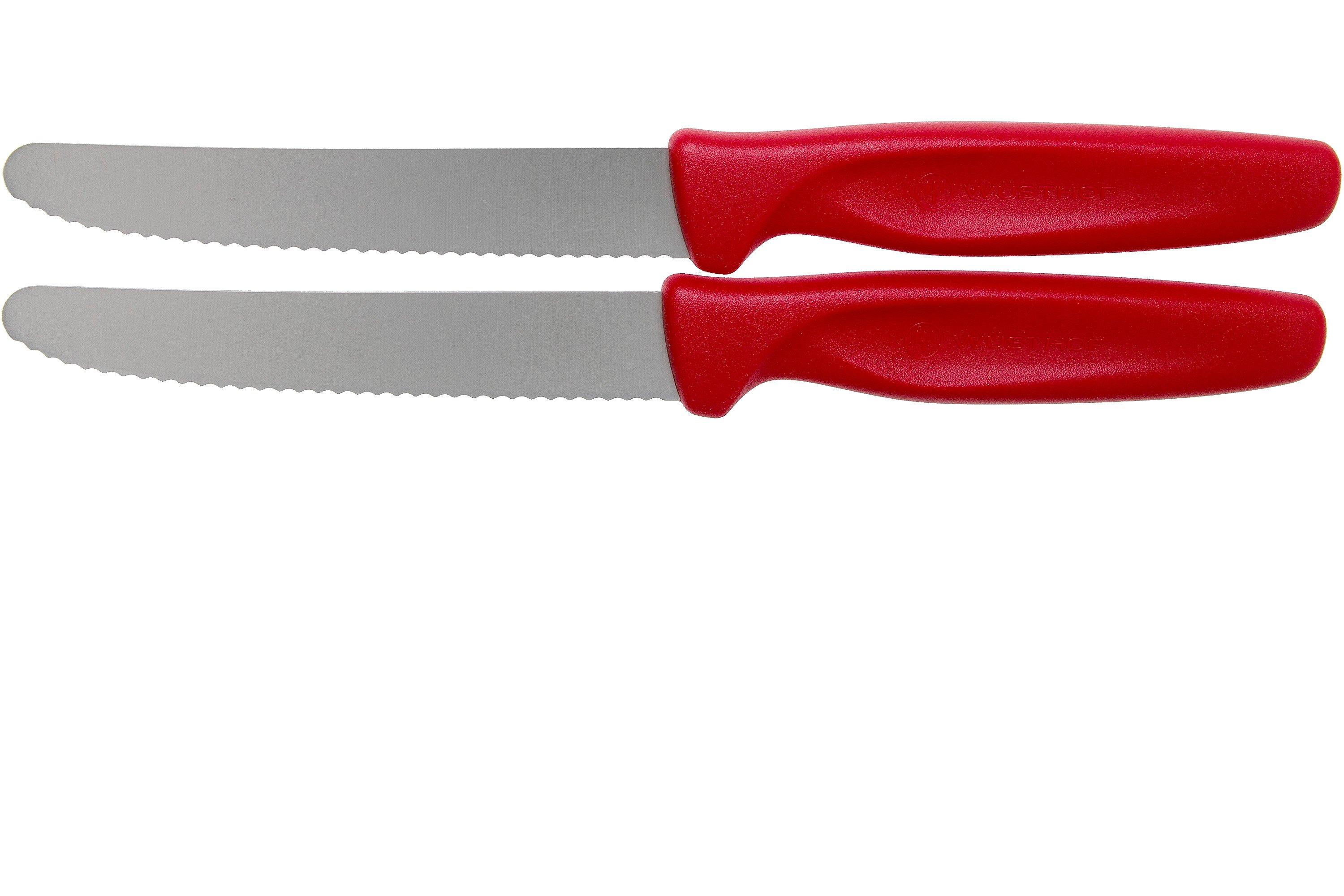 Wüsthof Create Collection serrated utility knife 2piece, red
