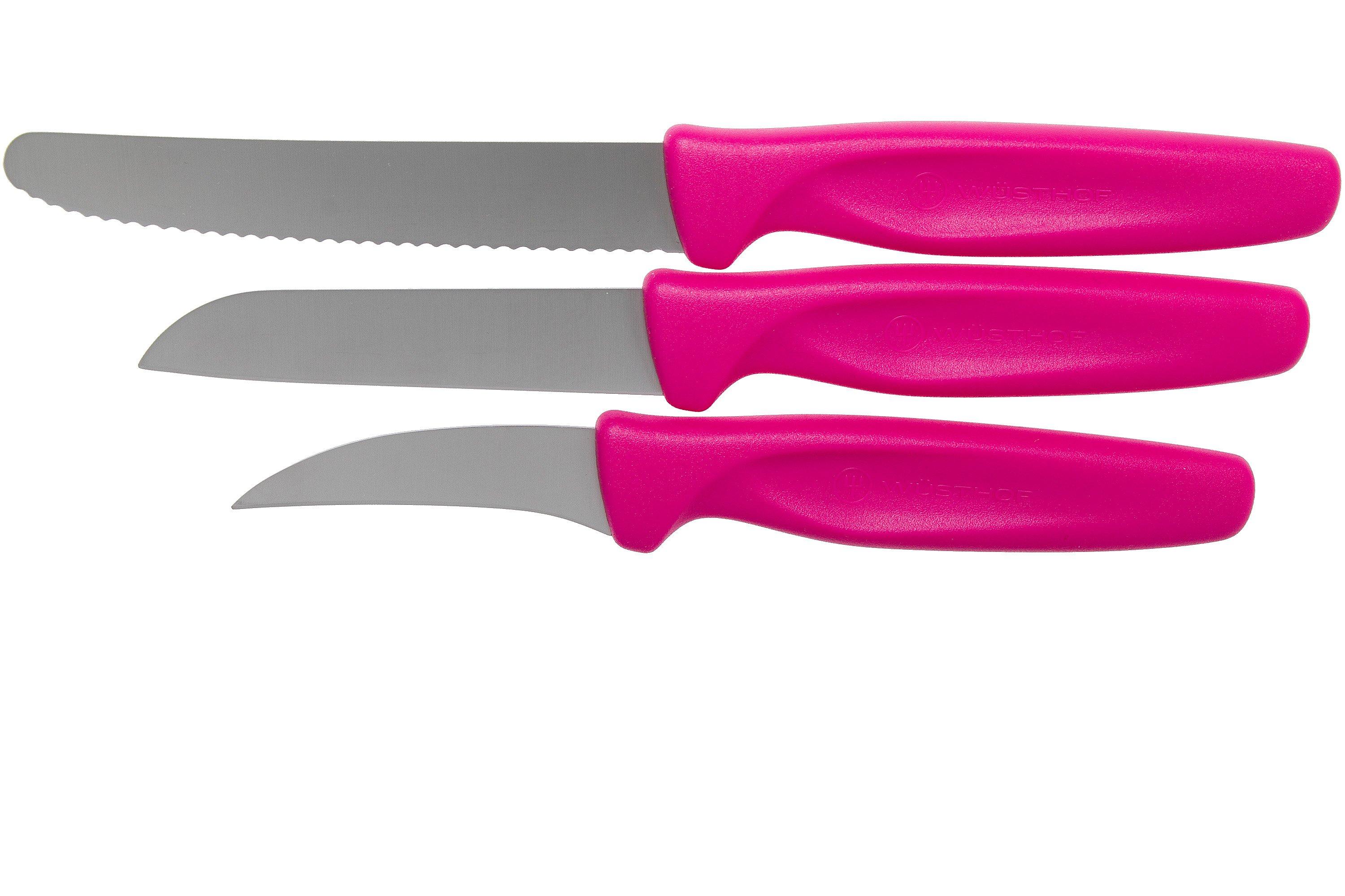 Pink kitchen knife set / Set de cuchillos rosados