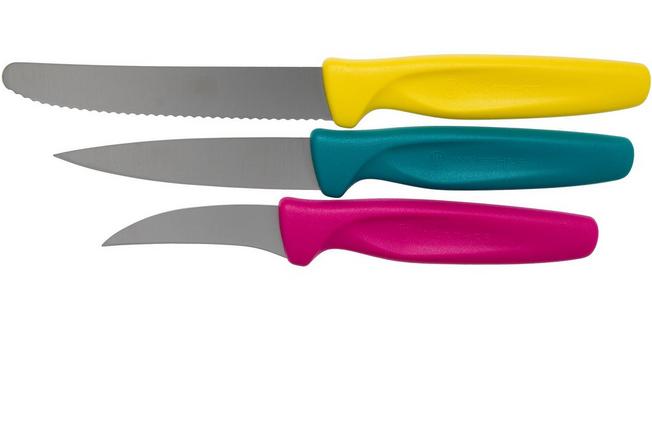 Imagen para Wüsthof Create Collection juego de cuchillos para pelar 3-piezas, rosa, turquesa y amarillo