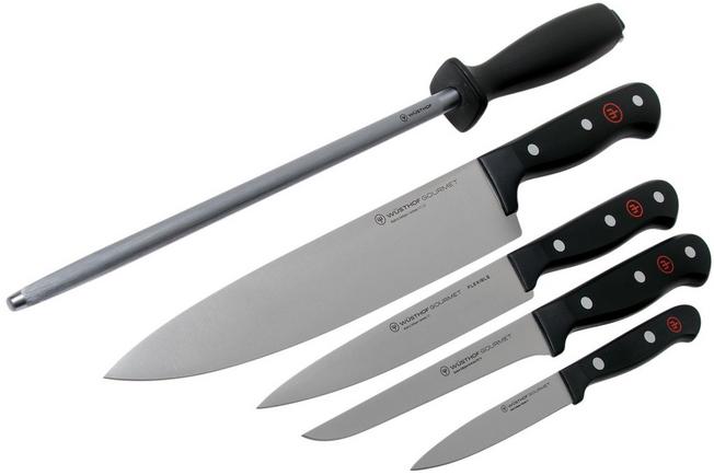 Wusthof Gourmet Set Chef Knives and Roll Case