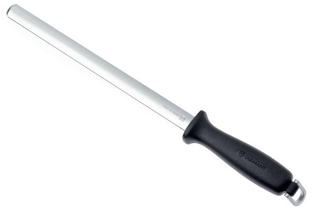 Professional Carbon Steel Black Knife Sharpening Steel, Black 12 Inch