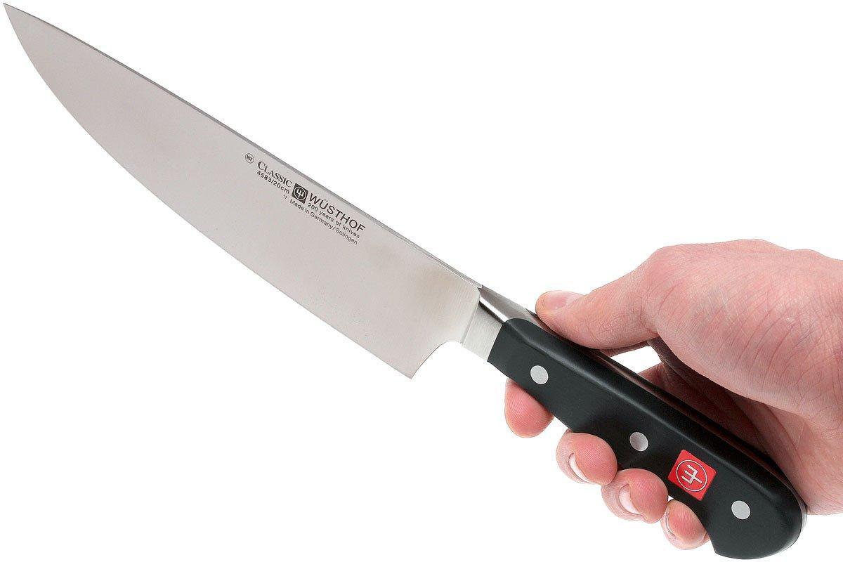 Couteau De Chef WÜSTHOF Classic 20cm - Lame Alvéolée Anti-Adhérente - Fabriqué En Allemagne