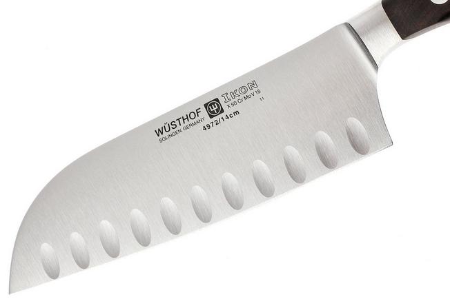 Image for Wusthof IKON Santoku Knife 14 cm (5") - Hollow edge