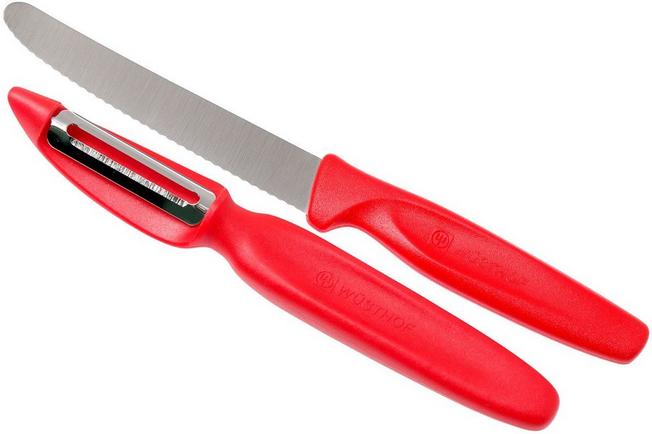 Image for Wüsthof peeling knife + peeler red, 9314R-3