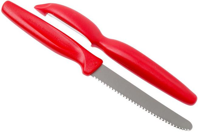Image for Wüsthof peeling knife + peeler red, 9314R-3