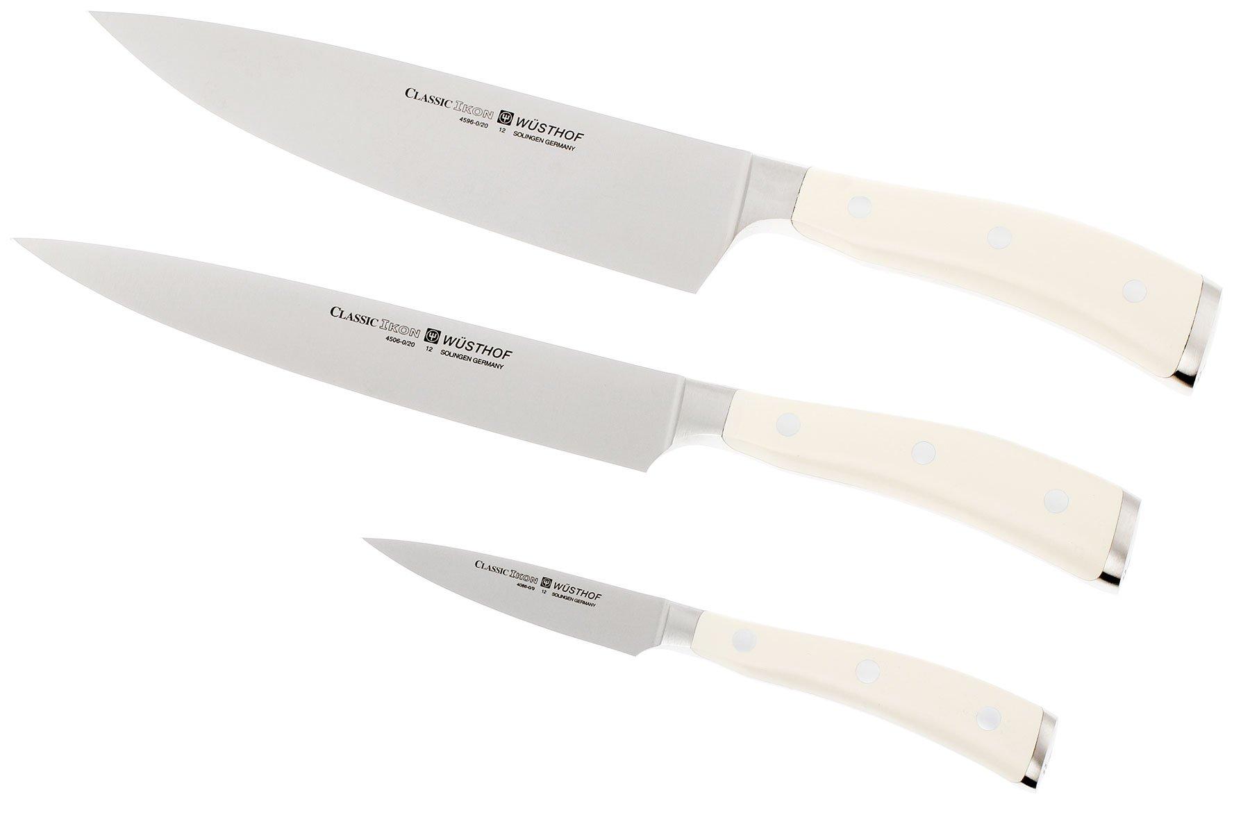 WÜSTHOF Classic Ikon Ensemble De 2 Couteaux - Chef 20cm + Office 9cm - Fabriqués En Allemagne