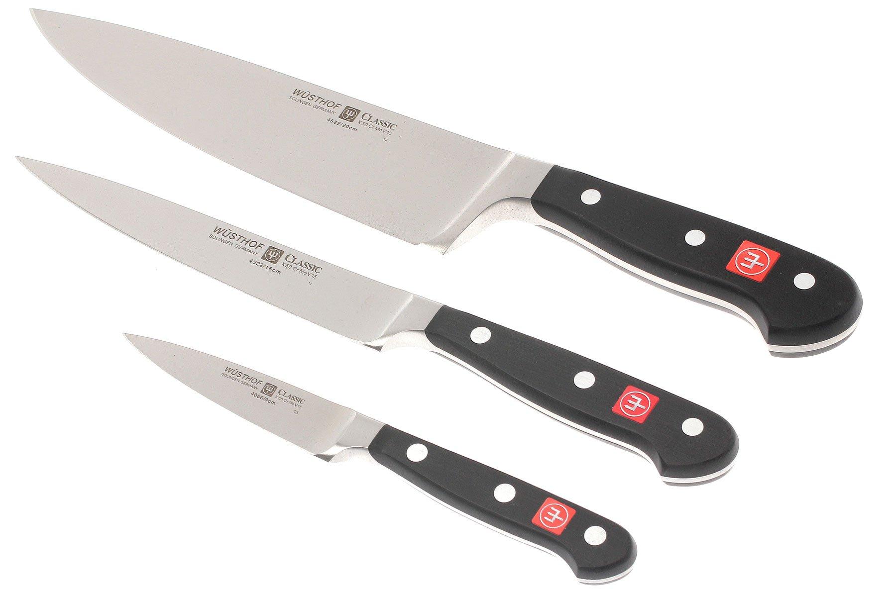 Wüsthof Classic Knife set 3piece, 9608 Advantageously shopping at Knivesandtools.co.uk