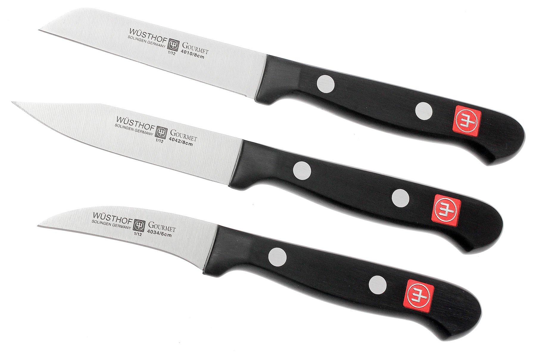 WÜSTHOF Gourmet 3piece Vegetable knife set, 9727 Advantageously