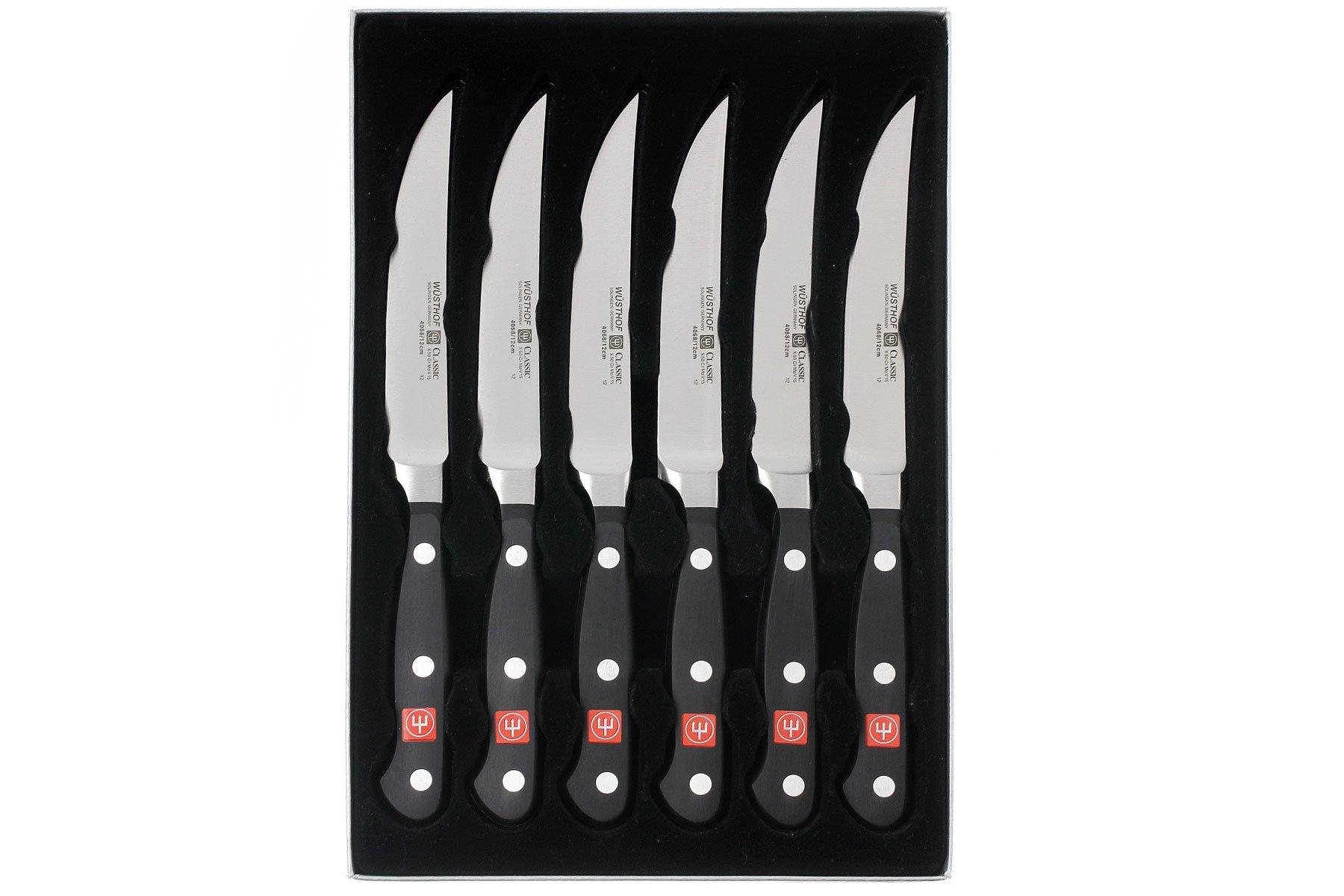 WÜSTHOF Classic 6-Piece Steakhouse Knife Set,Black